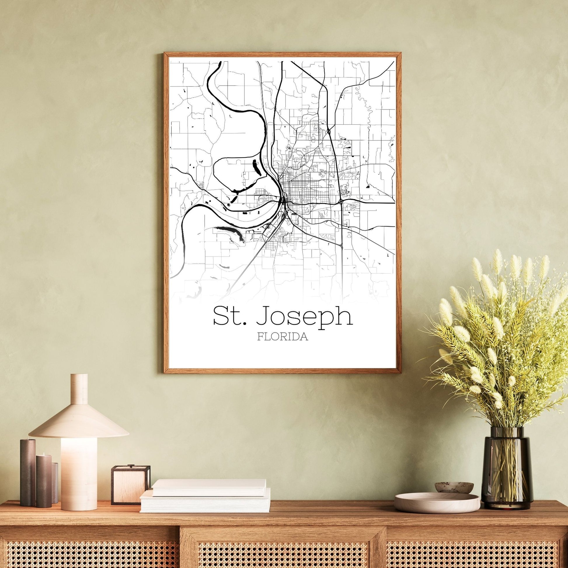 St. Joseph Missouri City Map Poster - GroovyGrove