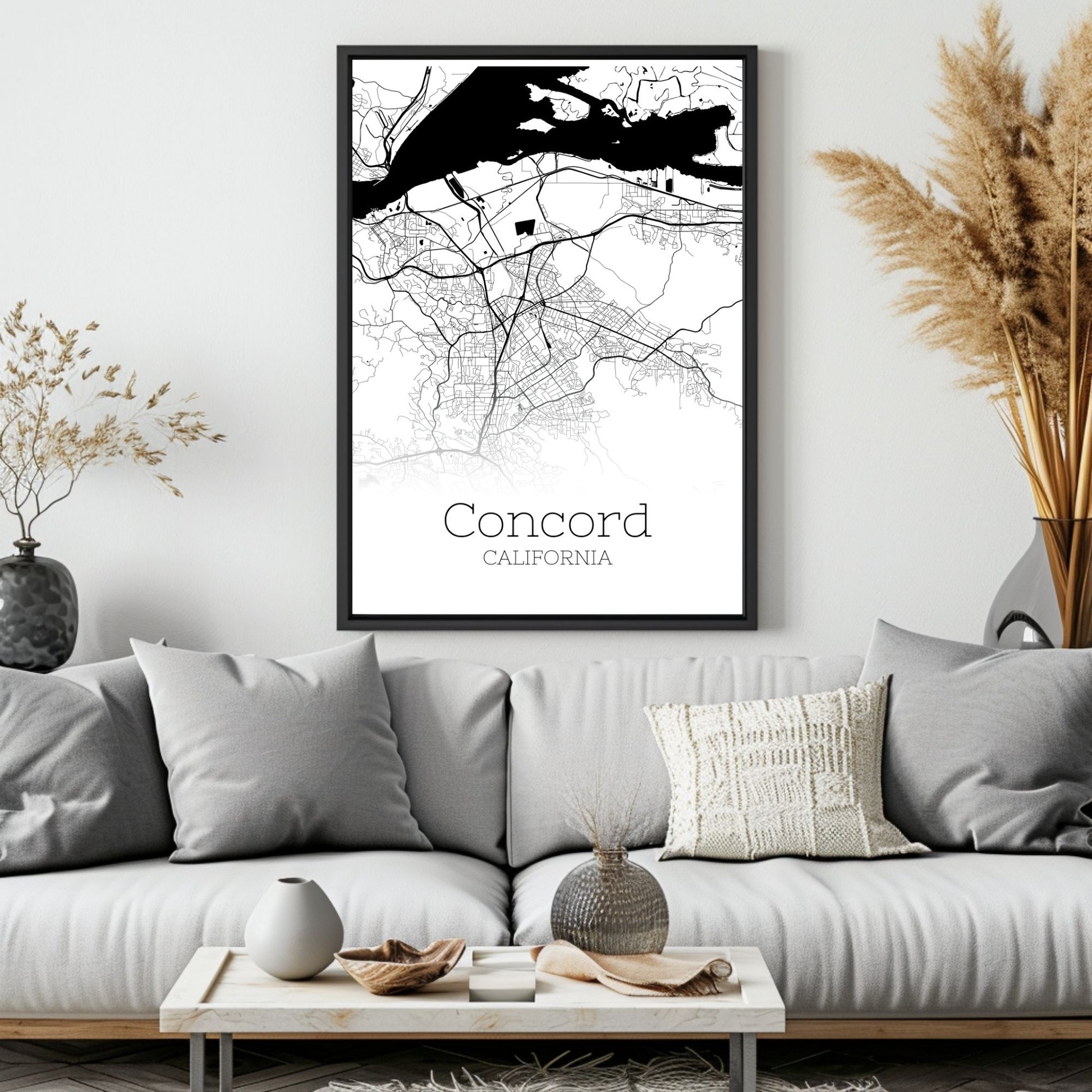 Concord California City Map Poster - GroovyGrove