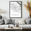 Beaverton Oregon City Map Poster - GroovyGrove