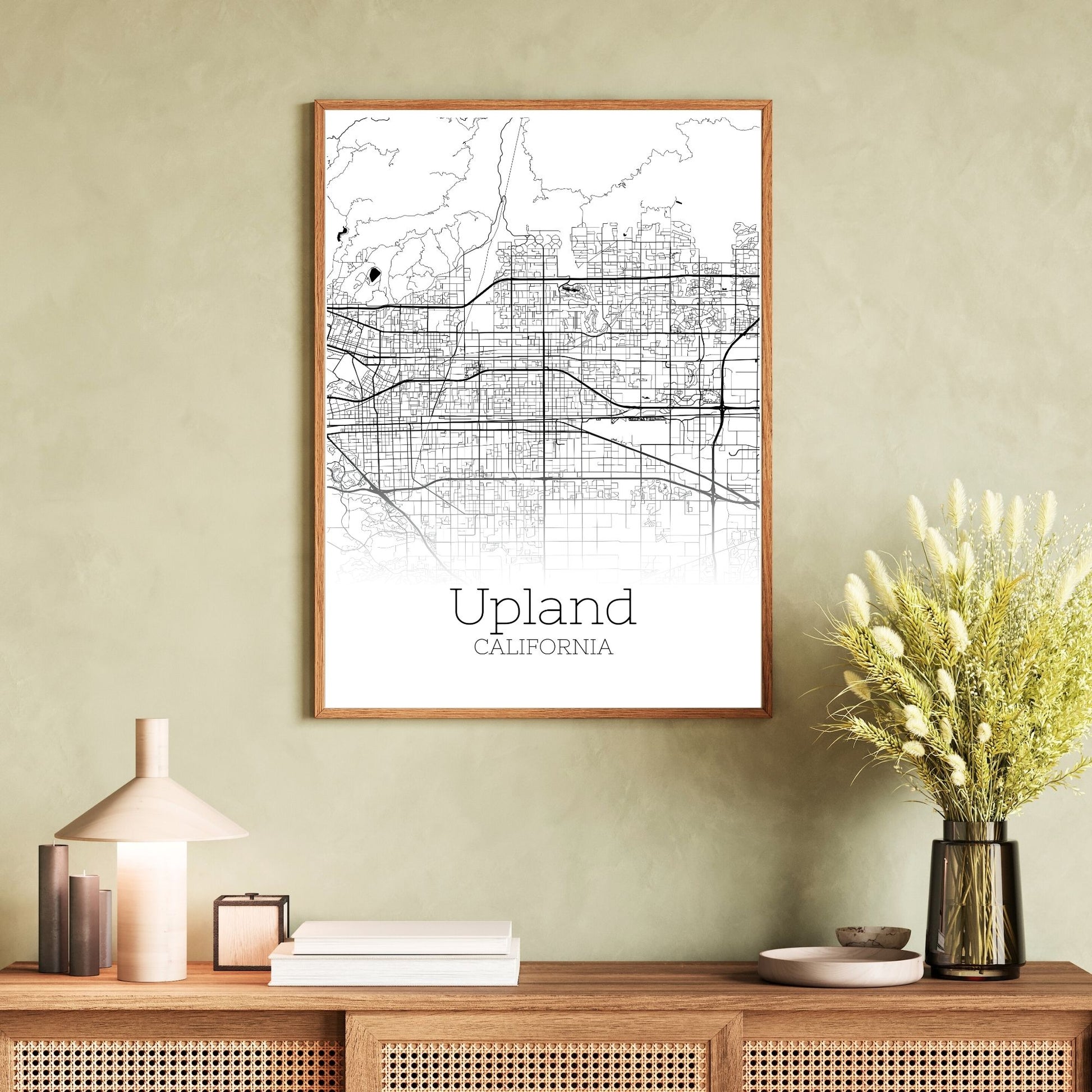 Upland California City Map Poster - GroovyGrove