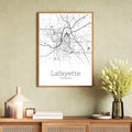 Lafayette Indiana City Map Poster - GroovyGrove