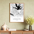 Lewisville Texas City Map Poster - GroovyGrove