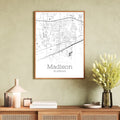 Madison Alabama City Map Poster - GroovyGrove