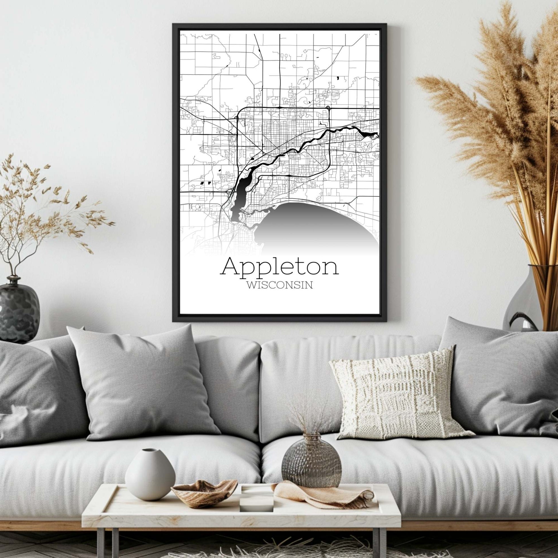 Appleton Wisconsin City Map Poster - GroovyGrove