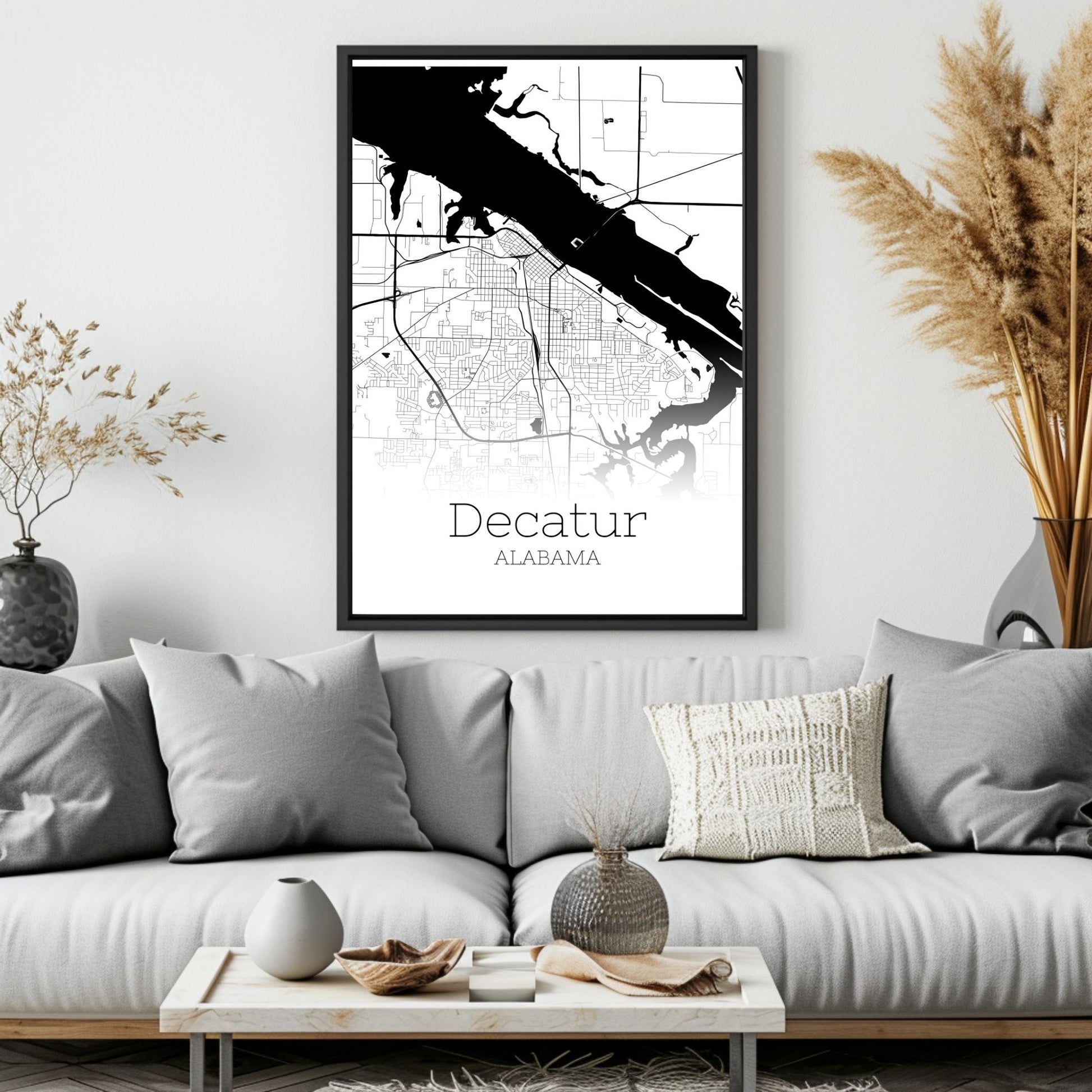 Decatur Alabama City Map Poster - GroovyGrove