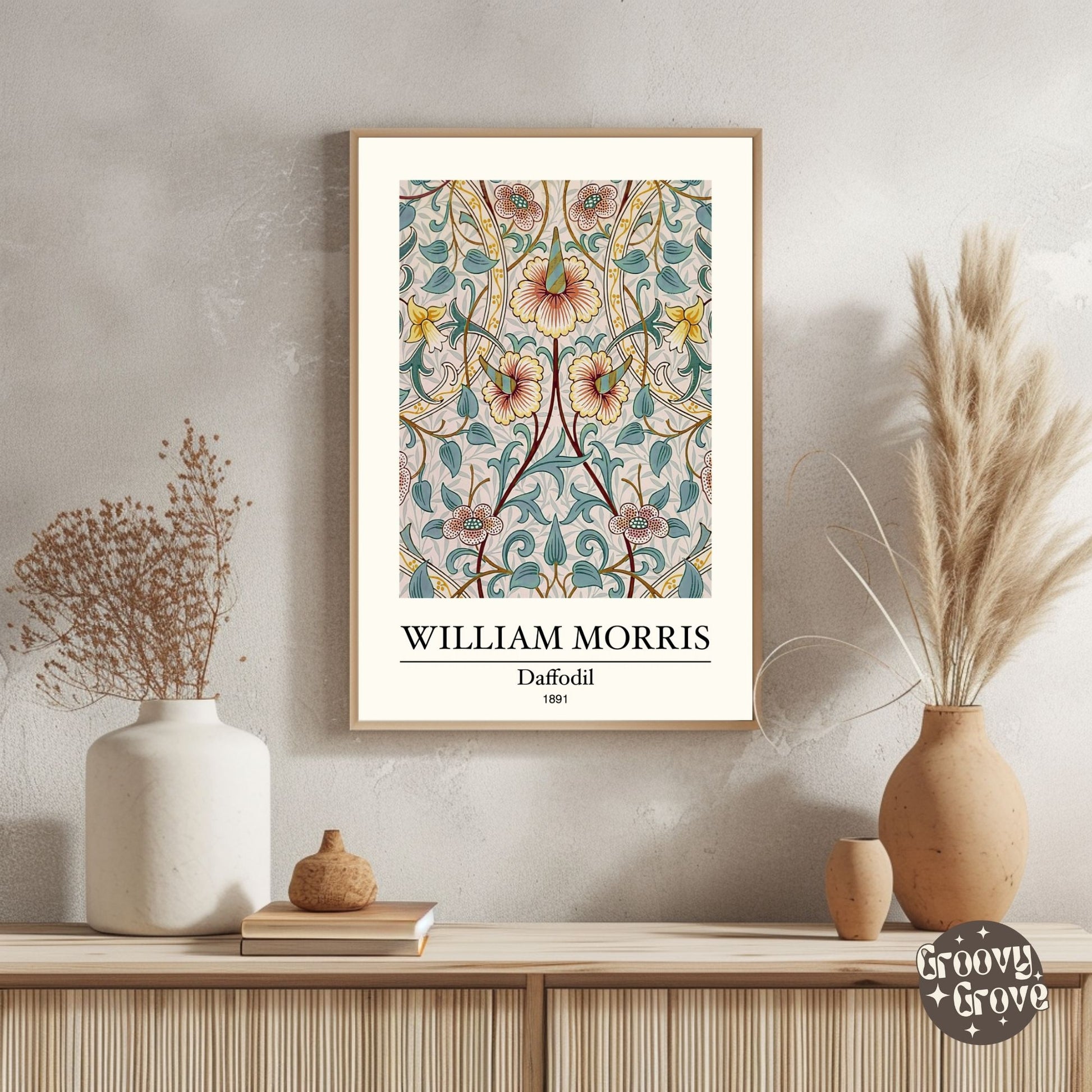 Daffodil 1891 William Morris Poster - GroovyGrove