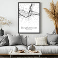 Binghamton New York City Map Poster - GroovyGrove