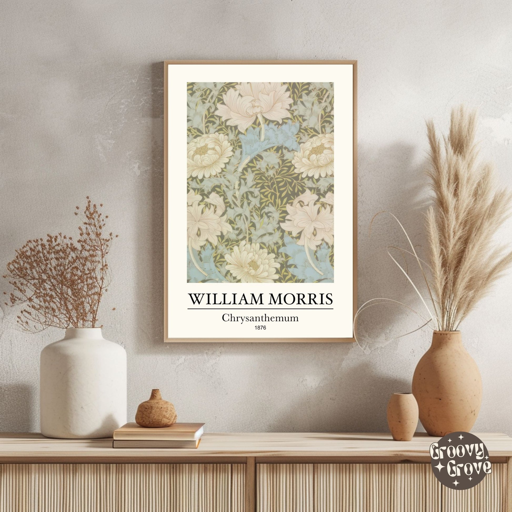 Chrysanthemum 1876 William Morris Poster - GroovyGrove