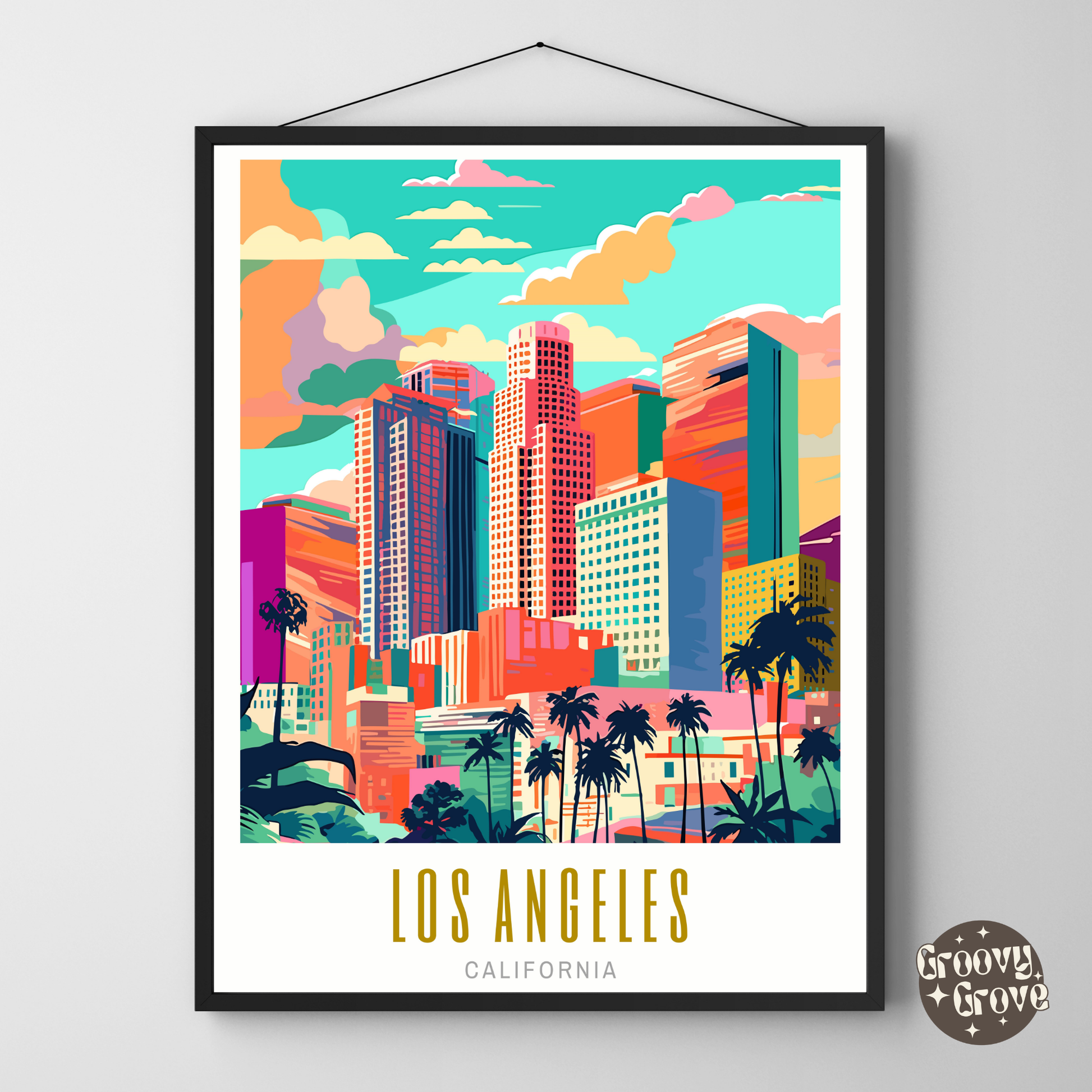 Los Angeles California Poster - GroovyGrove