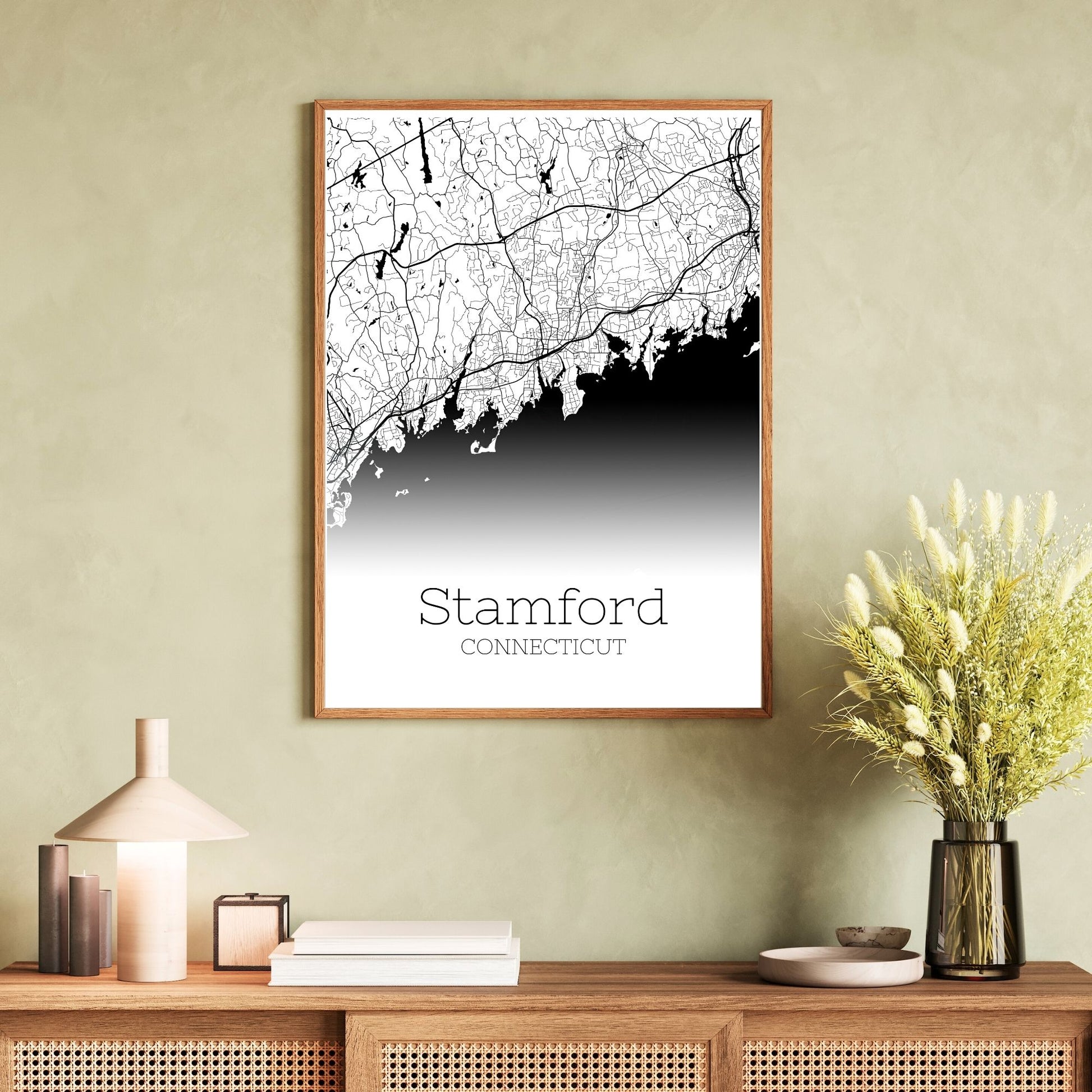 Stamford Connecticut City Map Poster - GroovyGrove