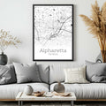 Alpharetta Georgia City Map Poster - GroovyGrove