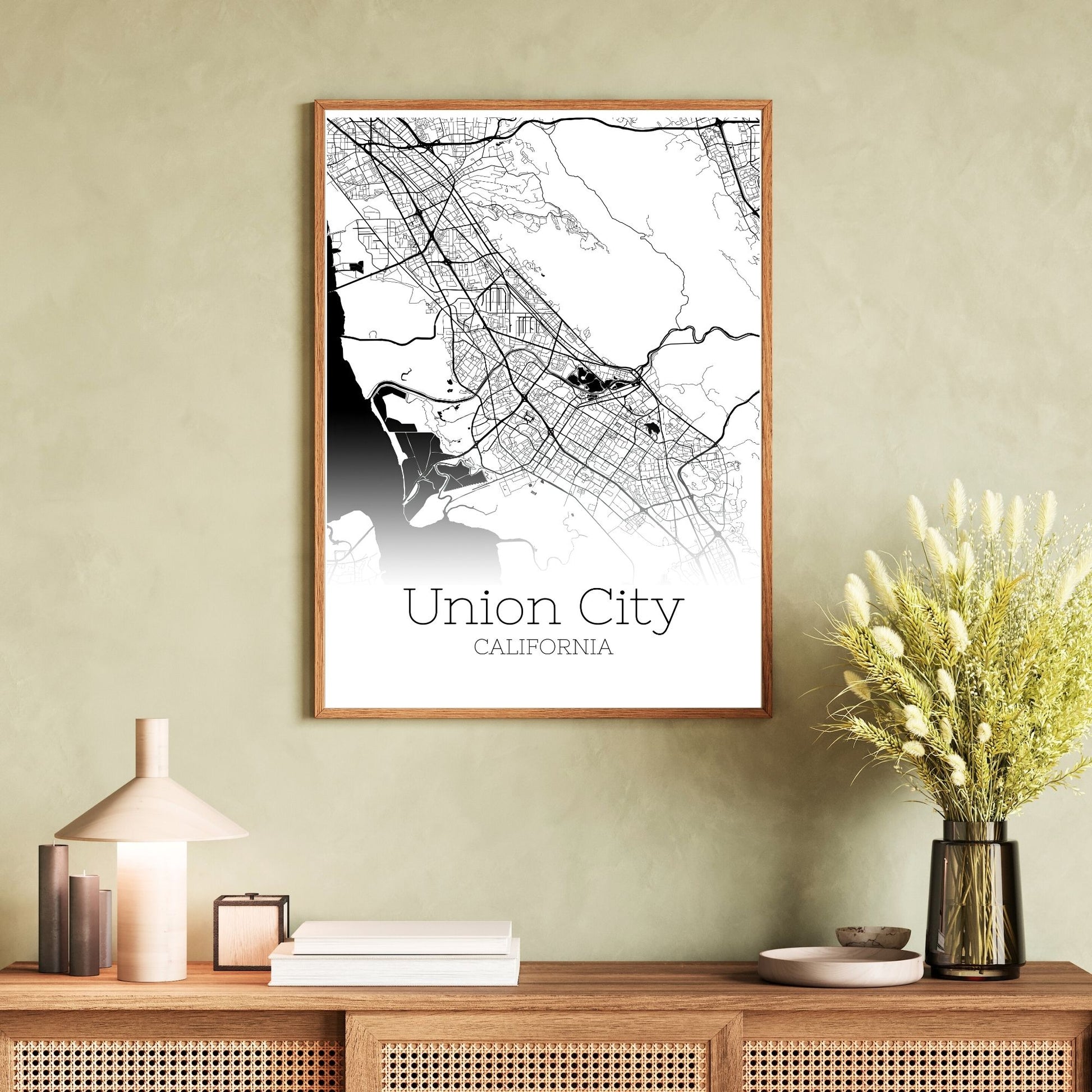 Union City California Map Poster - GroovyGrove