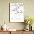 Thousand Oaks California City Map Poster - GroovyGrove