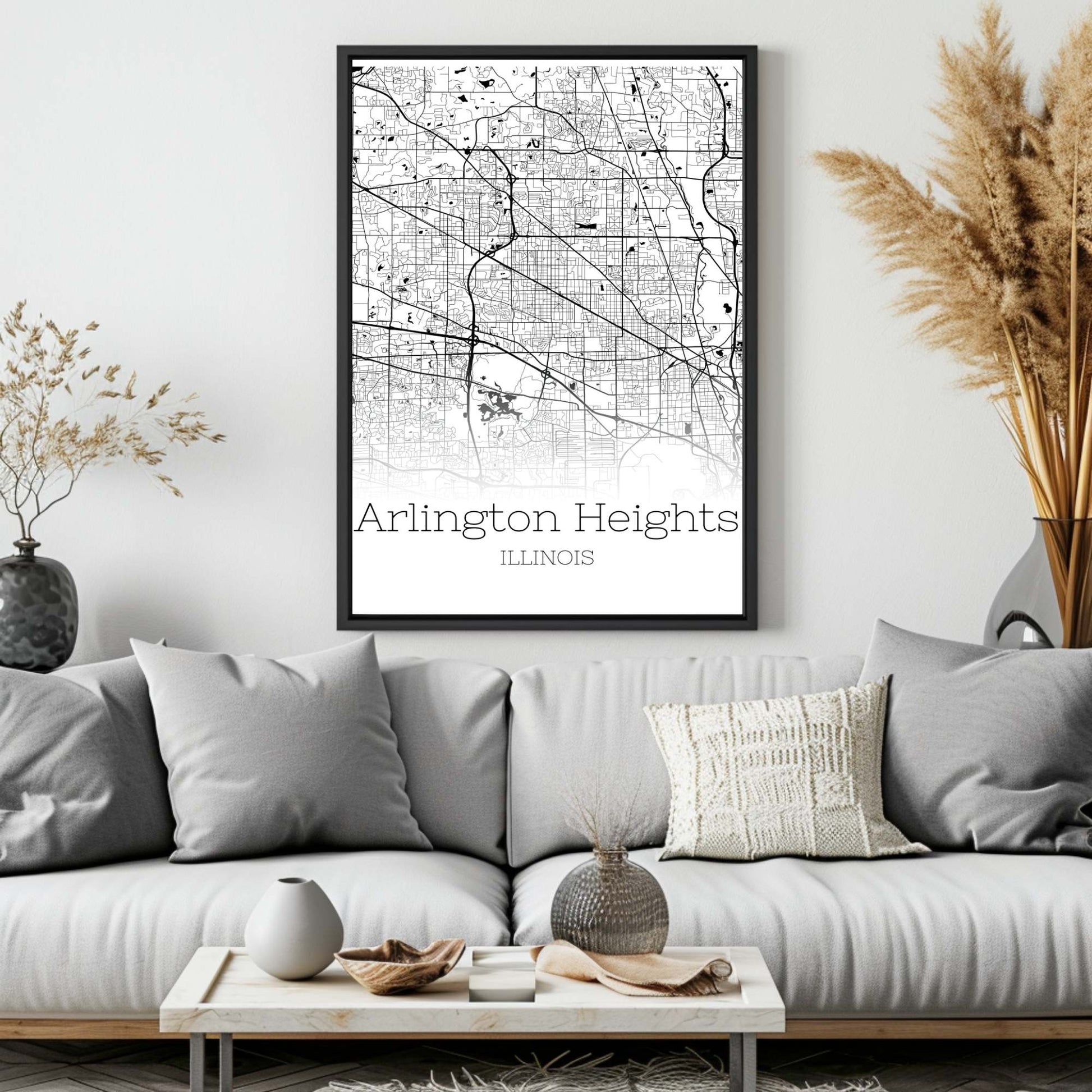 Arlington Heights Illinois City Map Poster - GroovyGrove