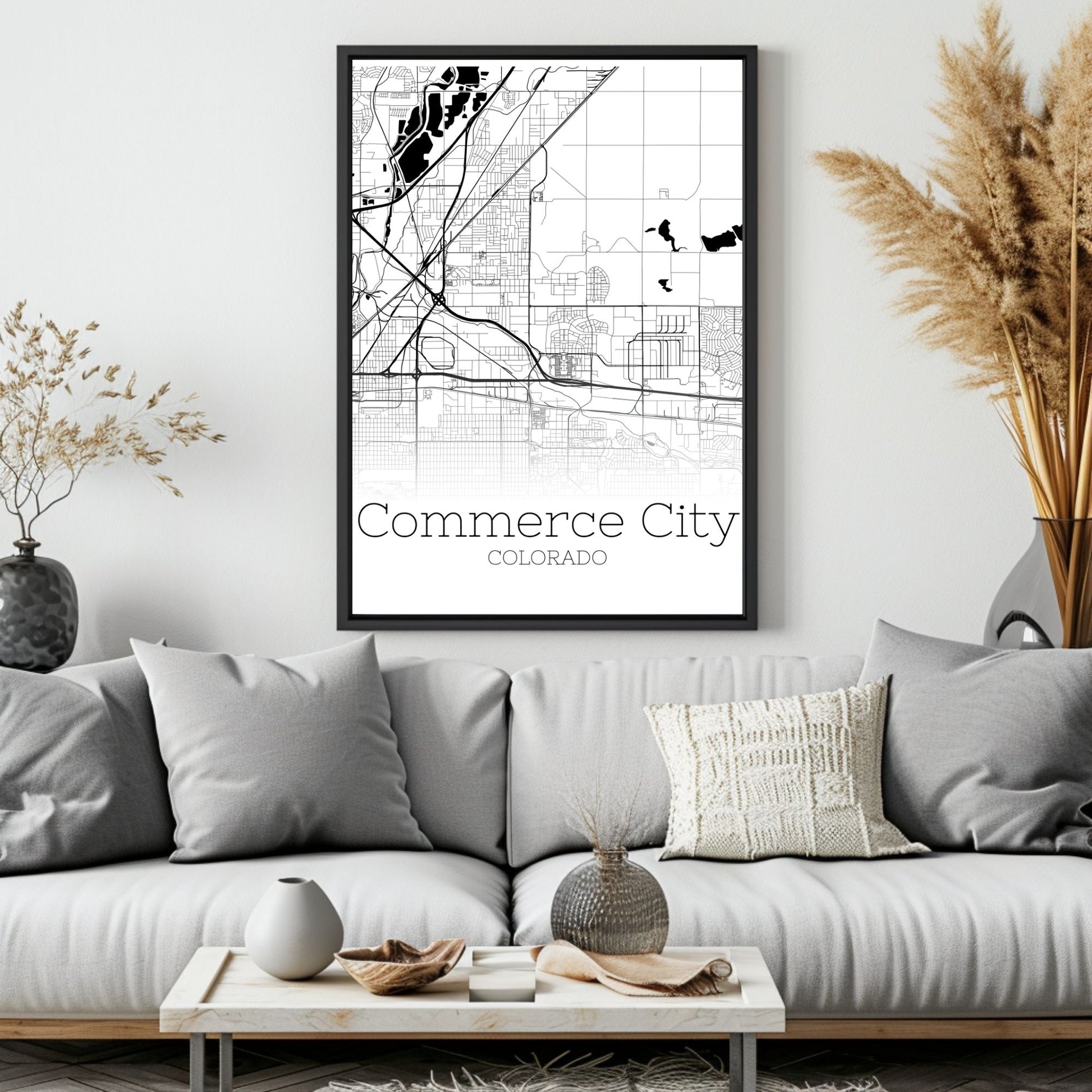 Commerce City Colorado Map Poster - GroovyGrove