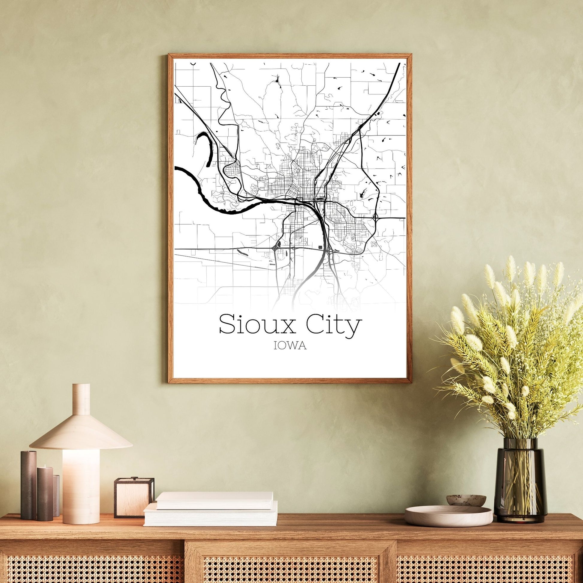 Sioux City Iowa Map Poster - GroovyGrove