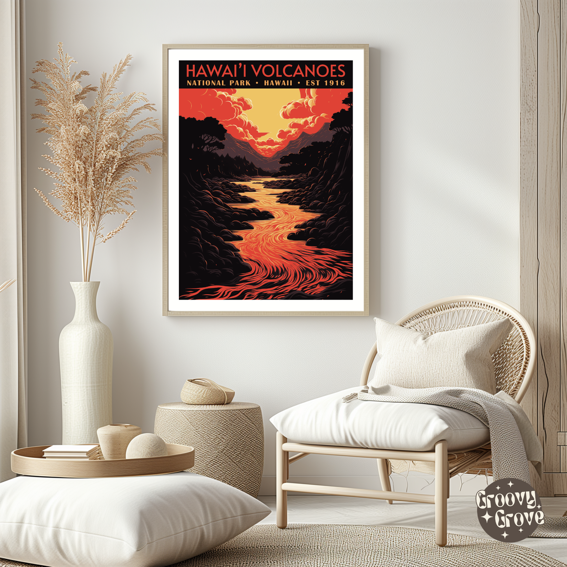 Hawaiʻi Volcanoes National Park Vintage Poster - GroovyGrove