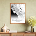 San Leandro California City Map Poster - GroovyGrove