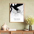 Tacoma Washington City Map Poster - GroovyGrove