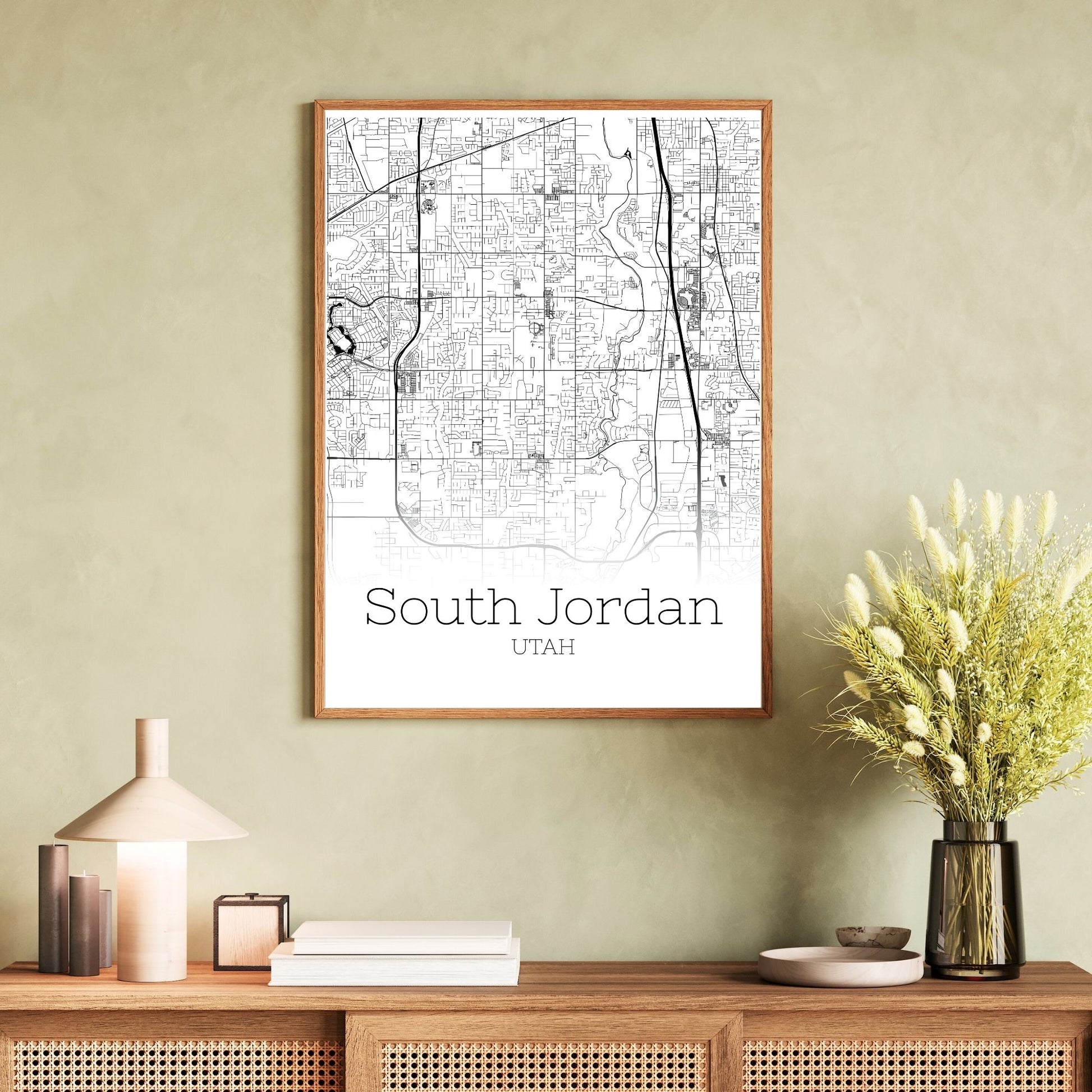 South Jordan Utah City Map Poster - GroovyGrove