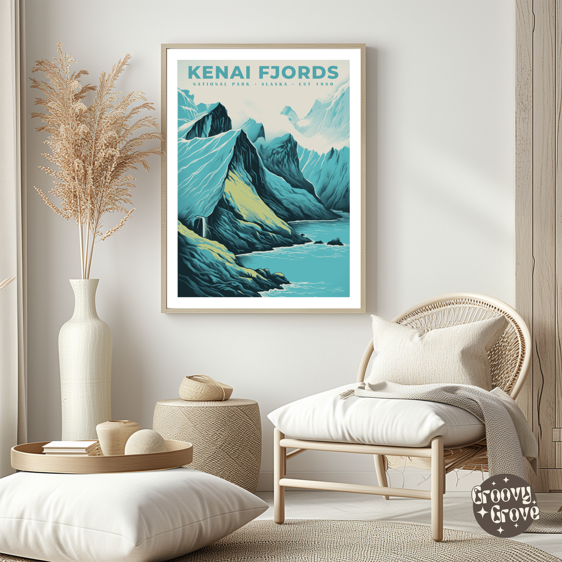 Kenai Fjords National Park Vintage Poster - GroovyGrove