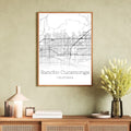 Rancho Cucamonga California City Map Poster - GroovyGrove