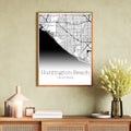 Huntington Beach California City Map Poster - GroovyGrove