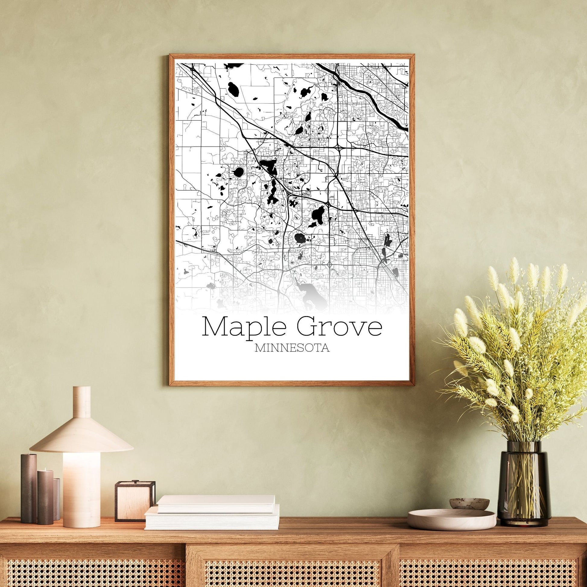 Maple Grove Minnesota City Map Poster - GroovyGrove