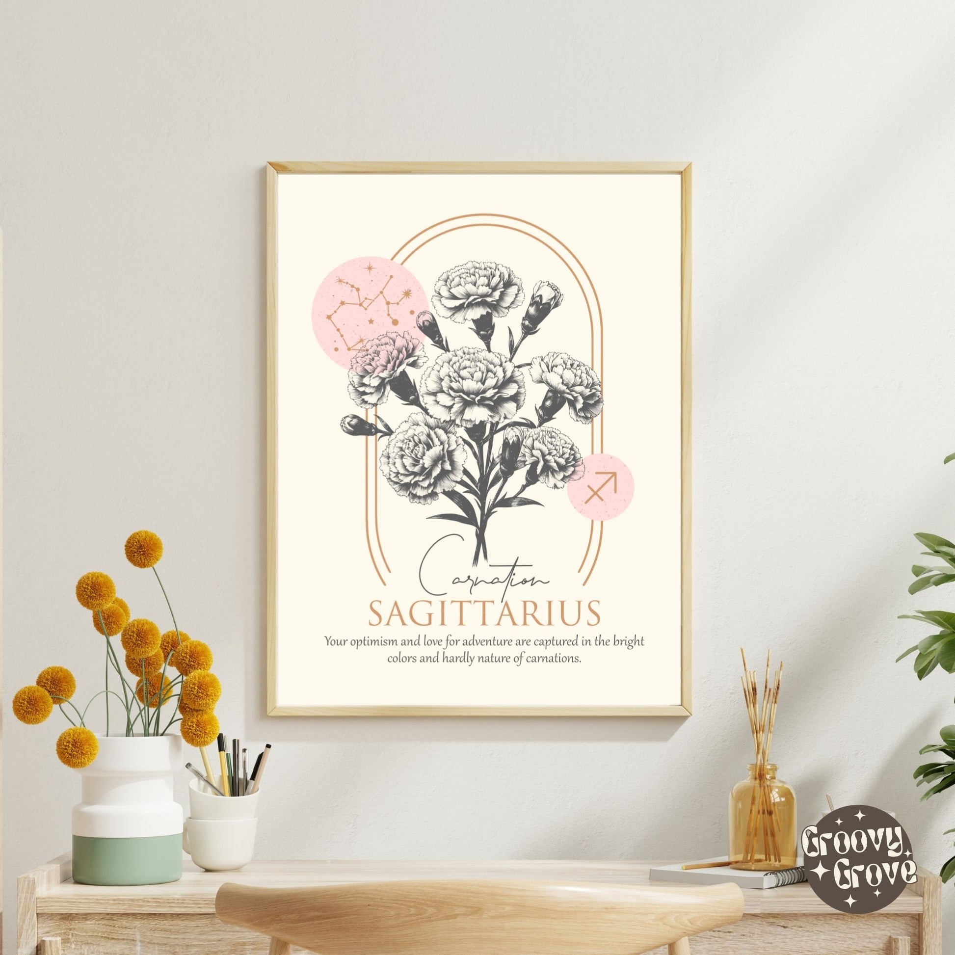 Sagittarius Zodiac Sign Poster - GroovyGrove