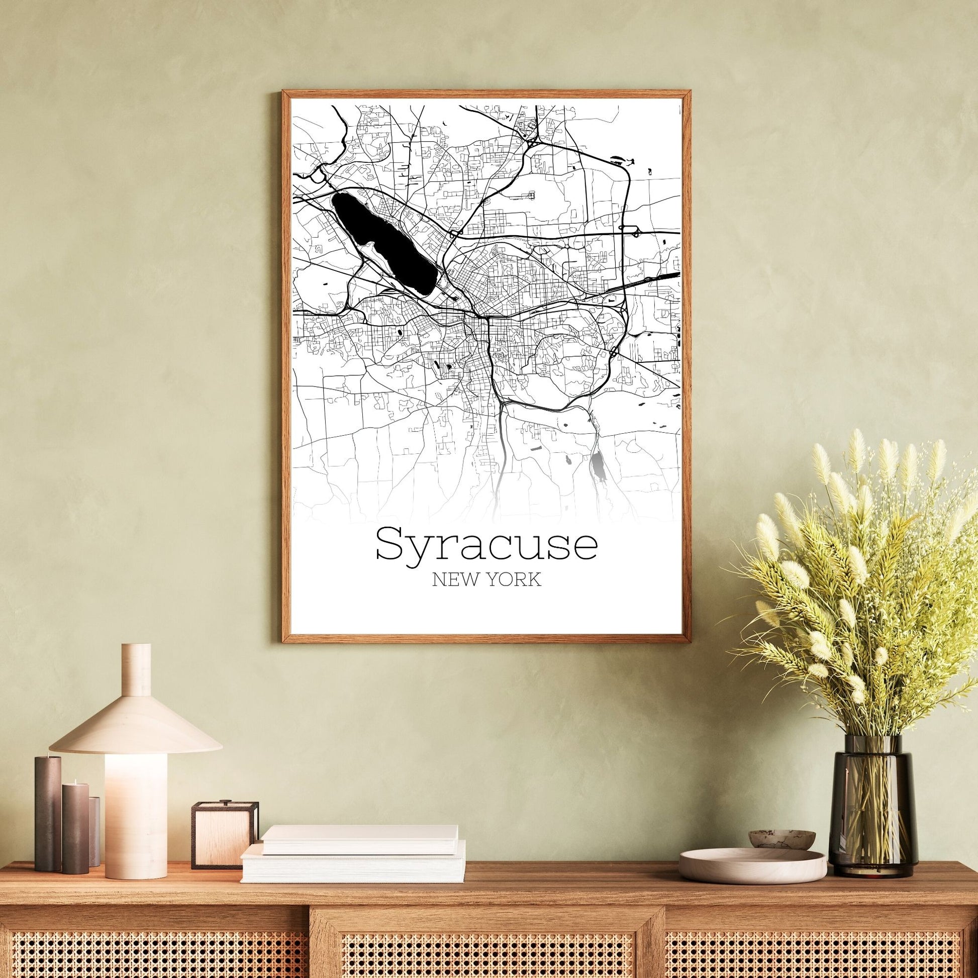 Syracuse New York City Map Poster - GroovyGrove