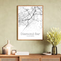 Diamond Bar California City Map Poster - GroovyGrove