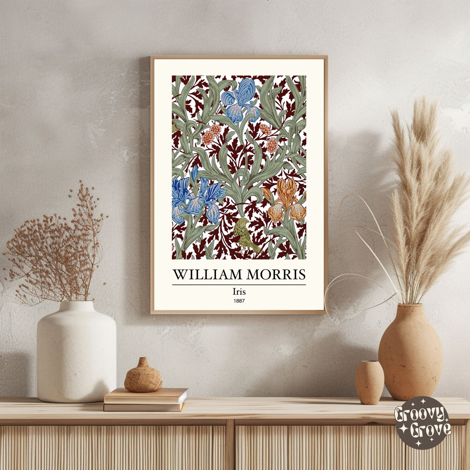 Iris 1887 William Morris Poster - GroovyGrove