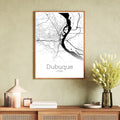 Dubuque Iowa City Map Poster - GroovyGrove