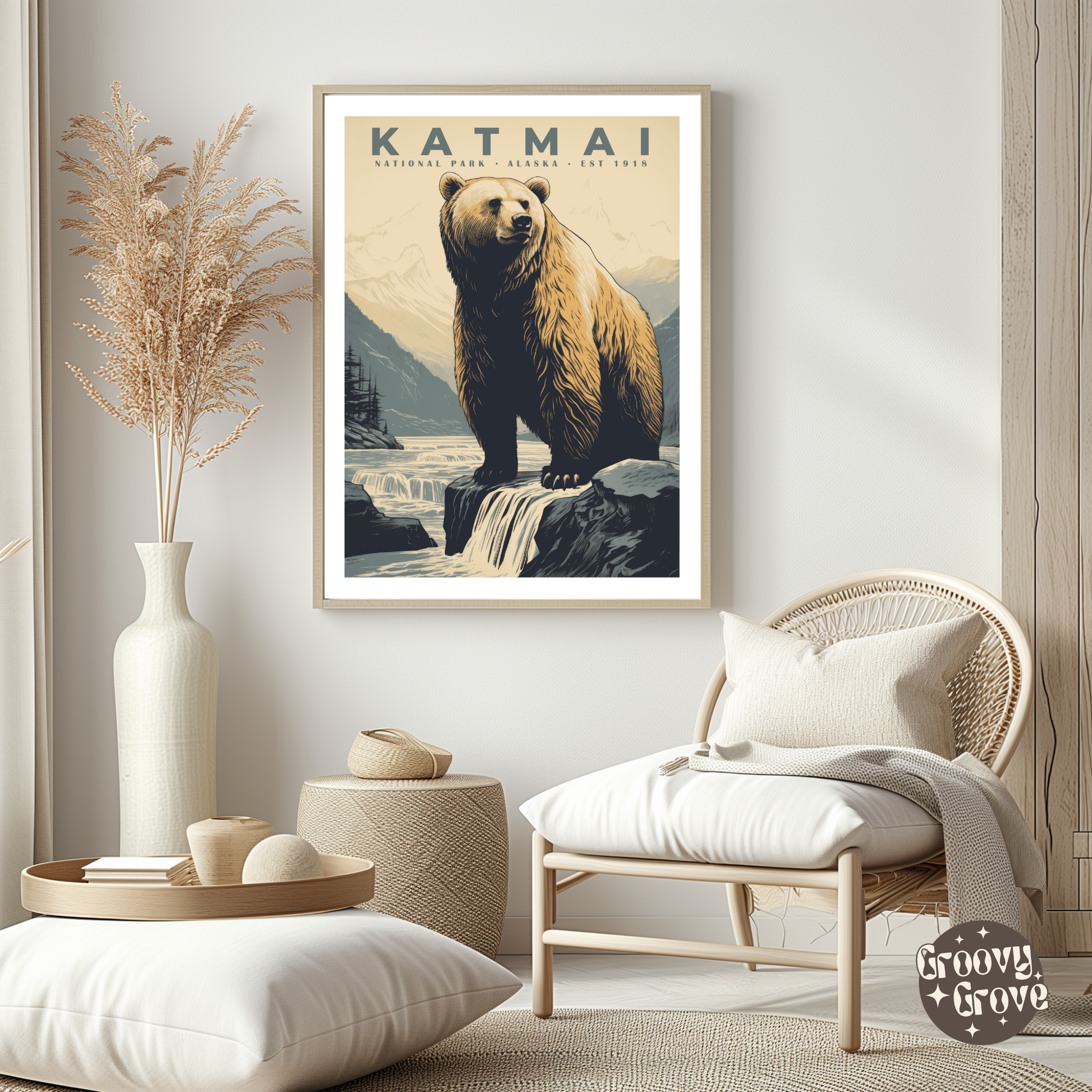 Katmai National Park Vintage Poster - GroovyGrove