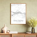 Simi Valley California City Map Poster - GroovyGrove