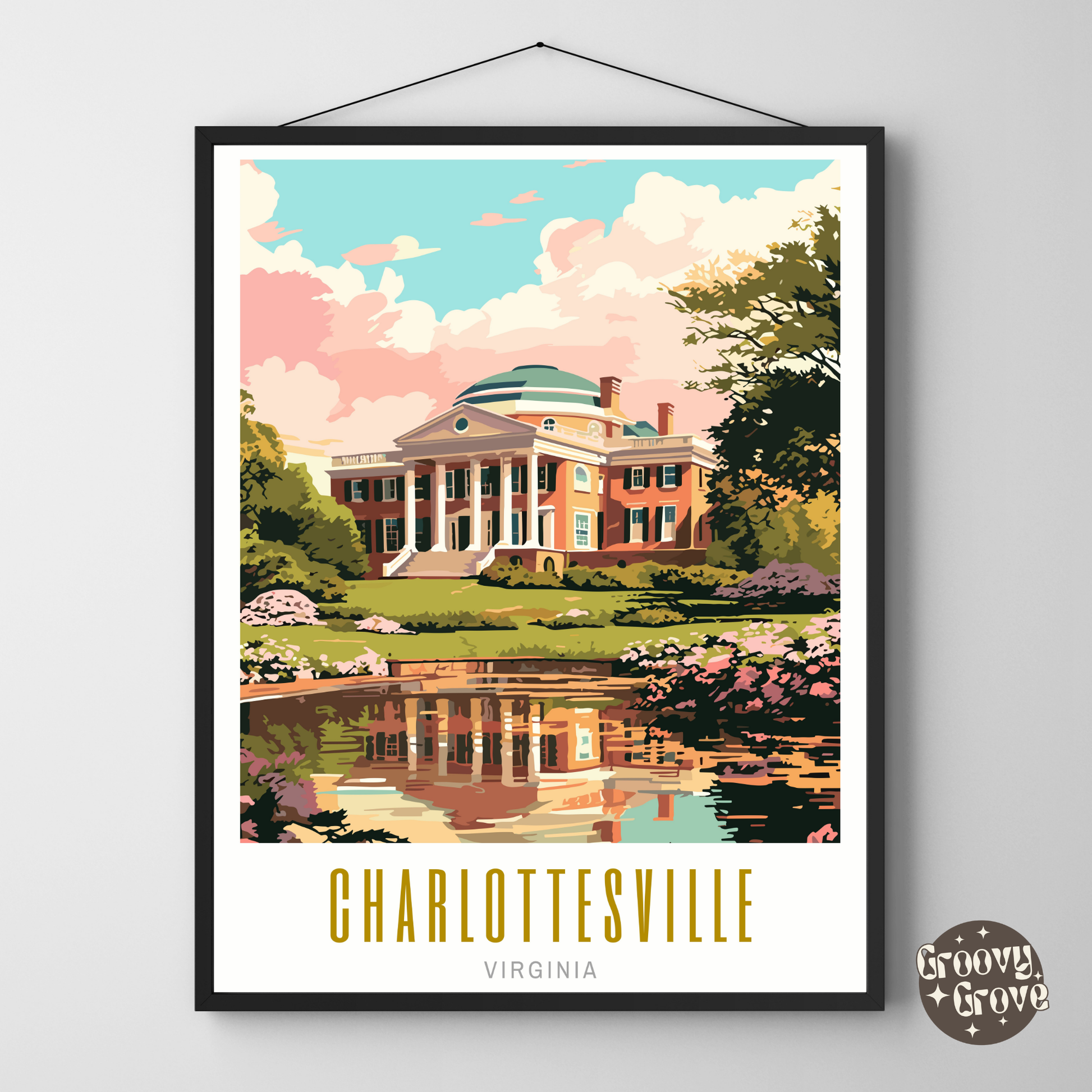 Charlottesville Virginia Poster - GroovyGrove