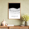 Lakewood Ohio City Map Poster - GroovyGrove