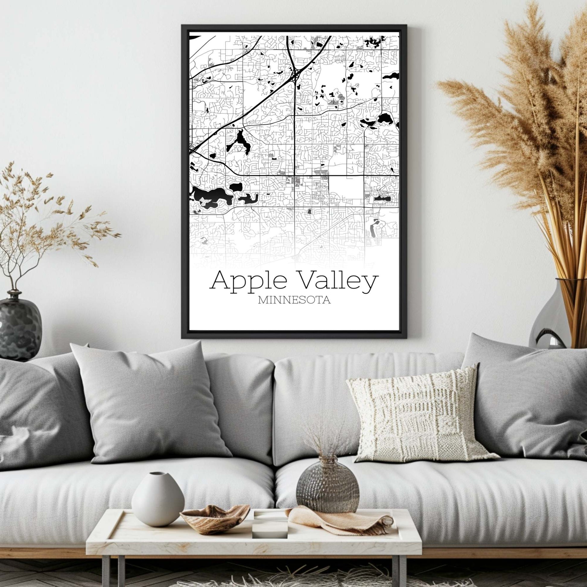 Apple Valley Minnesota City Map Poster - GroovyGrove