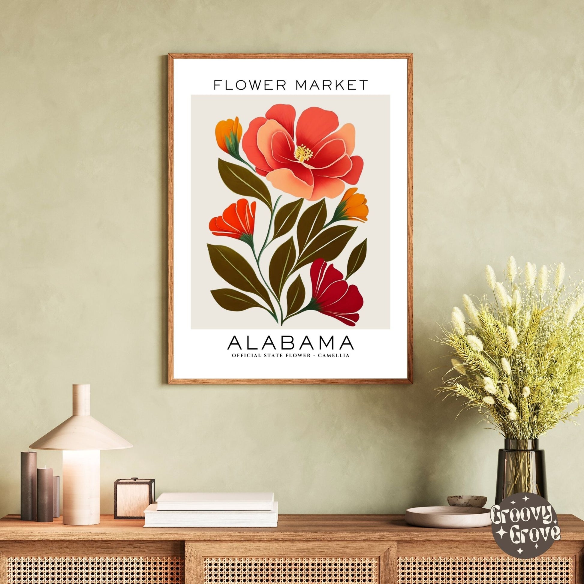 Alabama Flower Market Poster - GroovyGrove