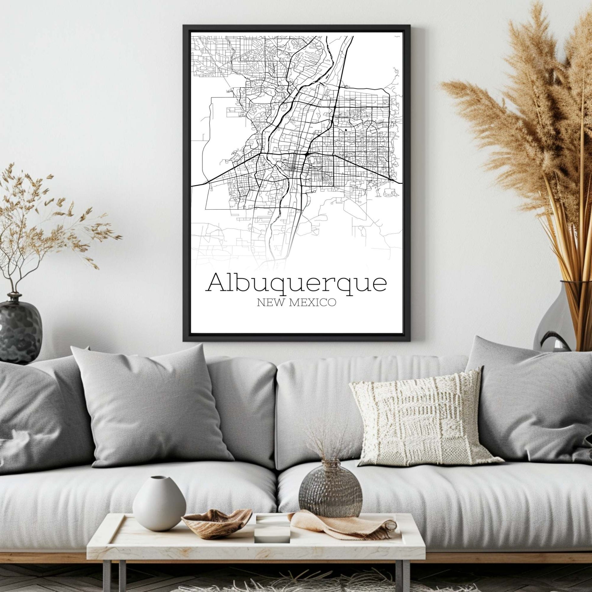 Albuquerque New Mexico City Map Poster - GroovyGrove