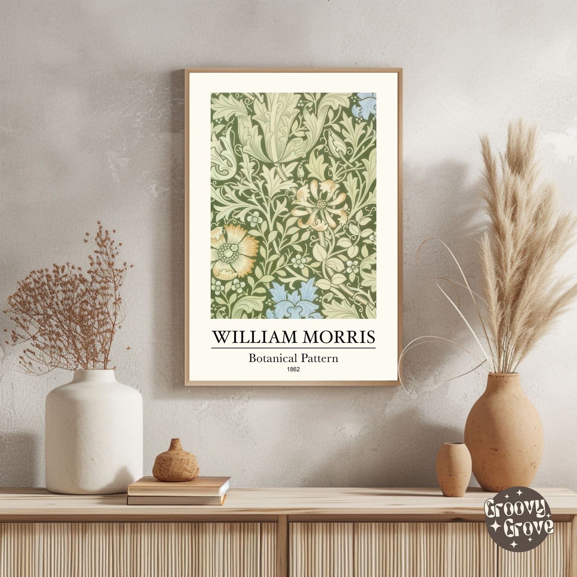 Botanical Pattern 1862 William Morris Poster - GroovyGrove