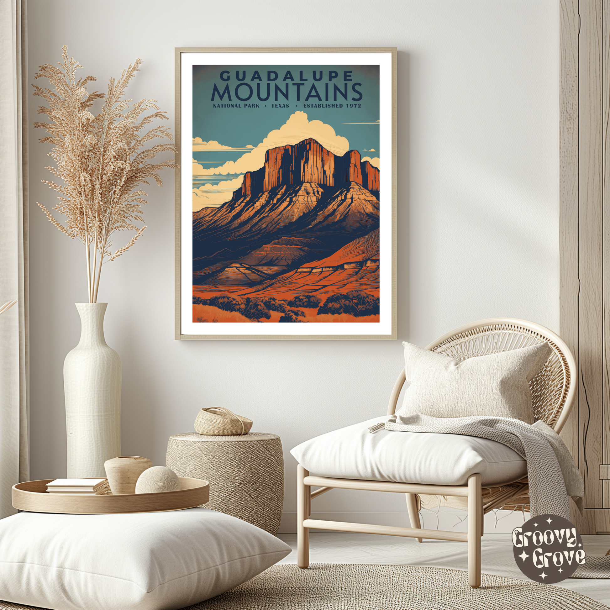 Guadalupe Mountains National Park Vintage Poster - GroovyGrove