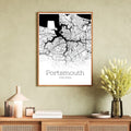 Portsmouth Virginia City Map Poster - GroovyGrove