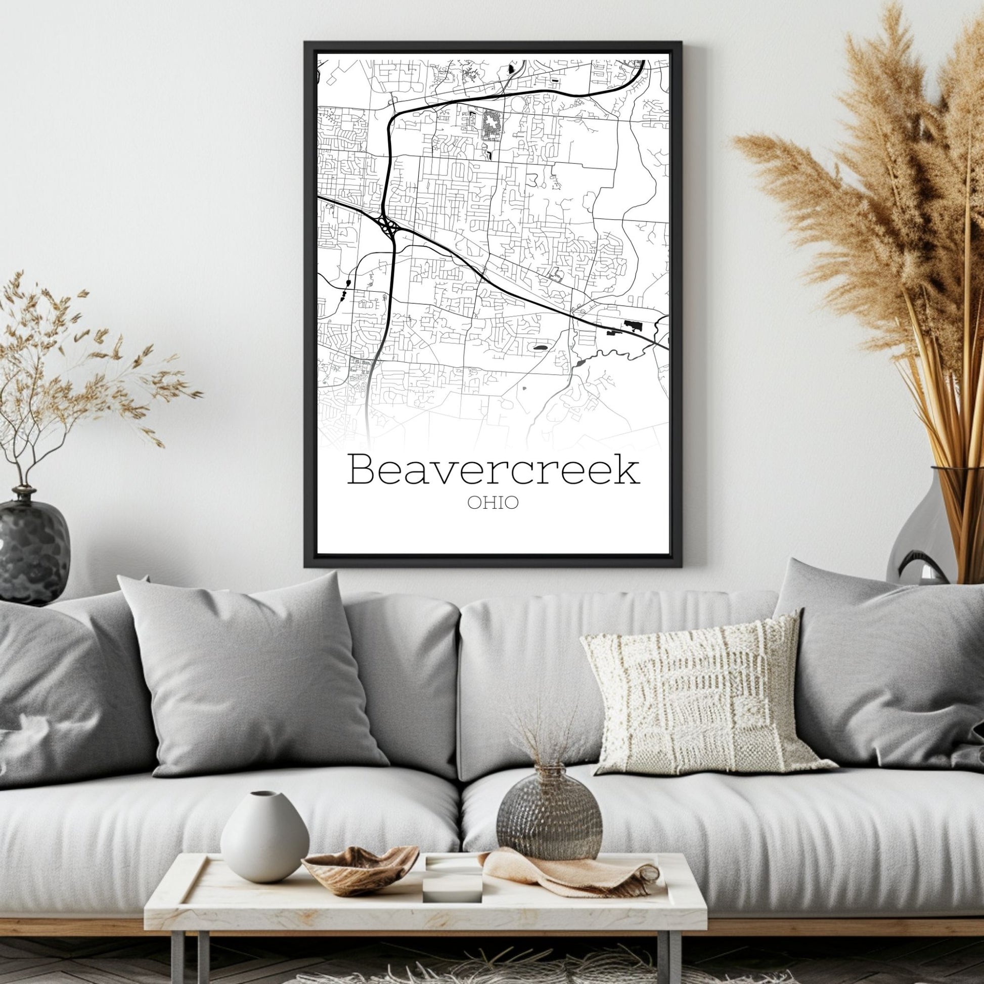 Beavercreek Ohio City Map Poster - GroovyGrove