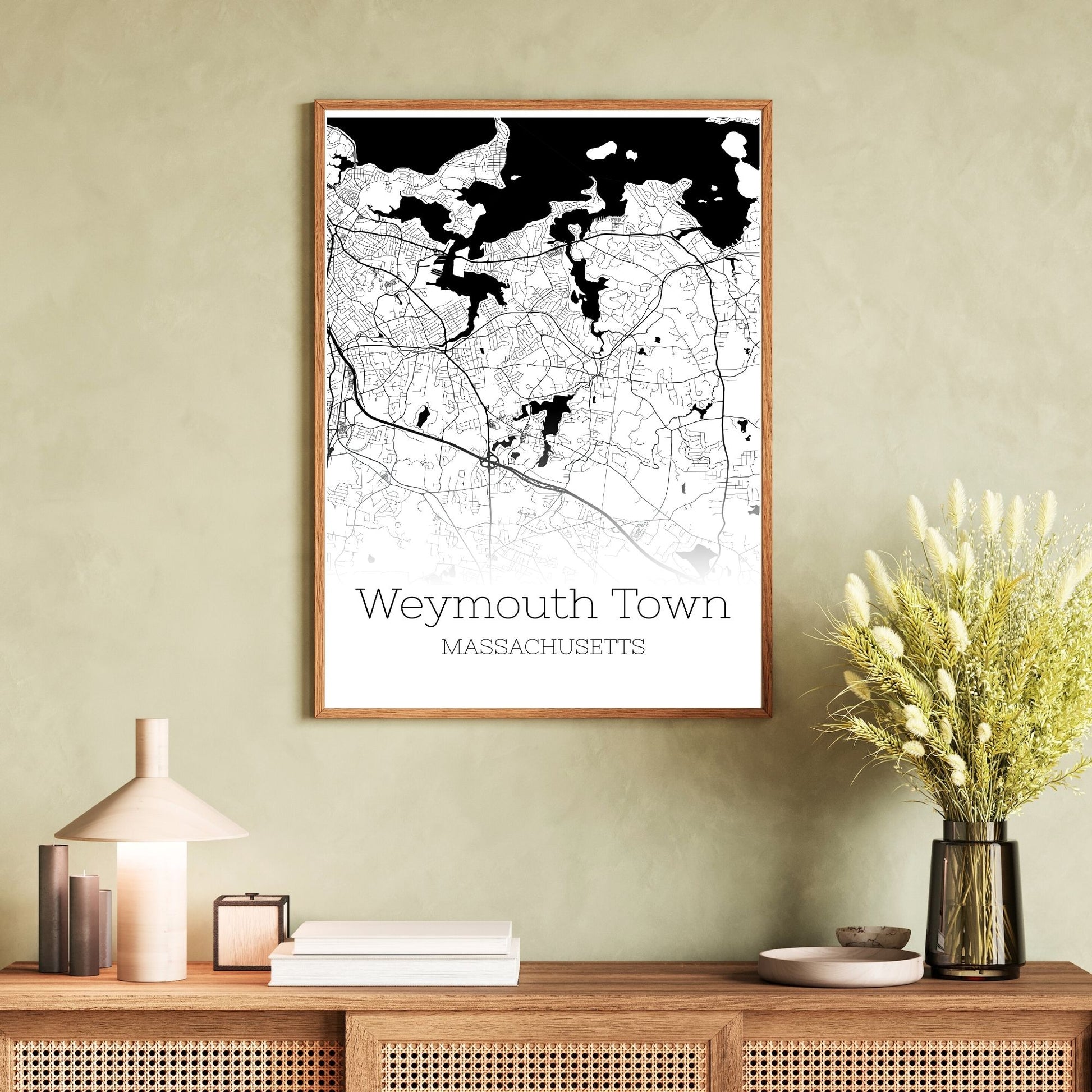 Weymouth Massachusetts City Map Poster - GroovyGrove