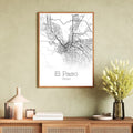 El Paso Texas City Map Poster - GroovyGrove