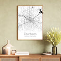 Durham North Carolina City Map Poster - GroovyGrove