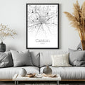 Canton Ohio City Map Poster - GroovyGrove