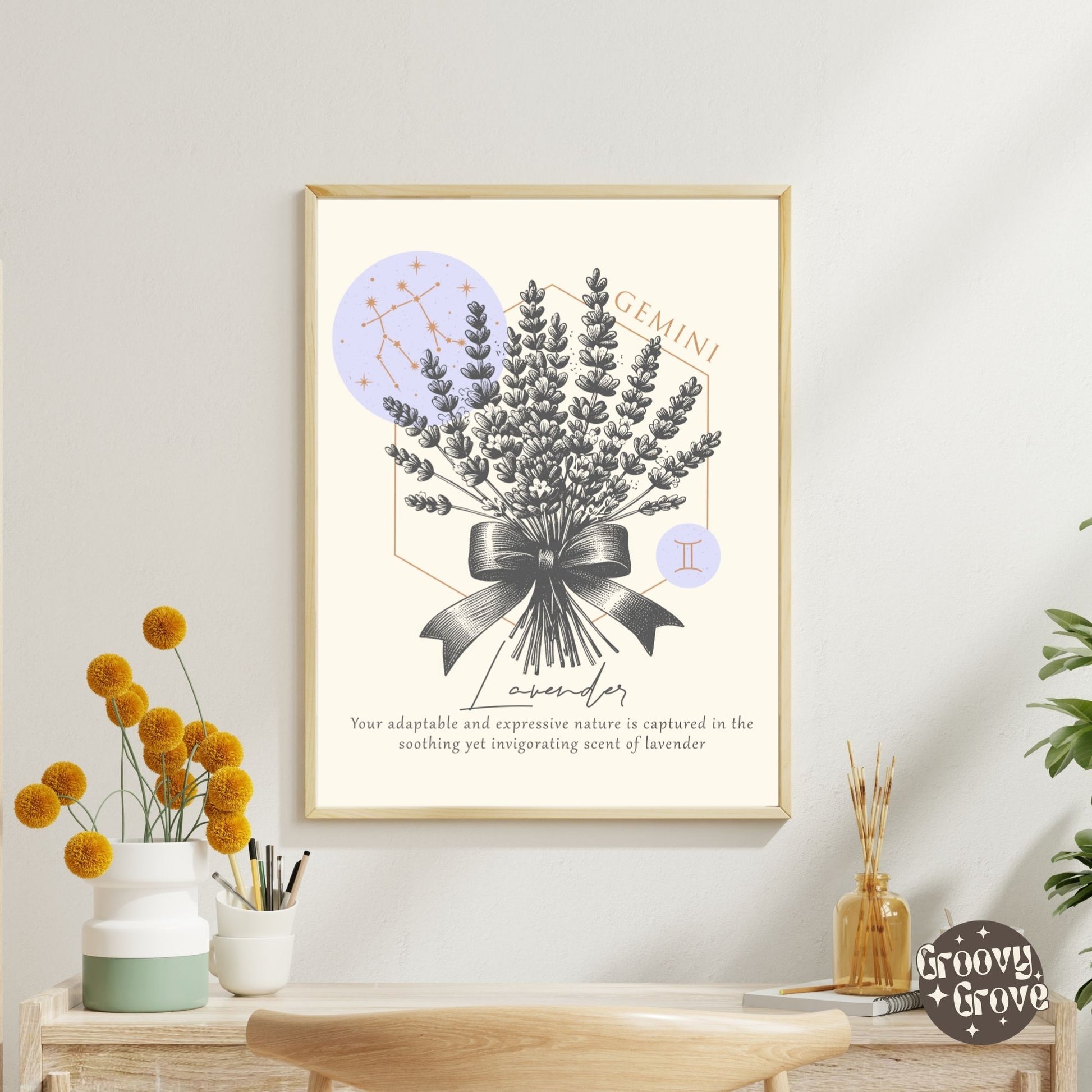 Gemini Zodiac Sign Poster - GroovyGrove