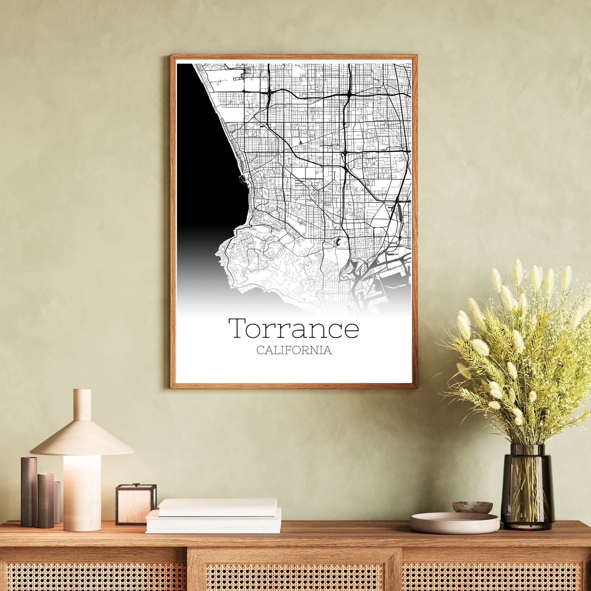 Torrance California City Map Poster - GroovyGrove